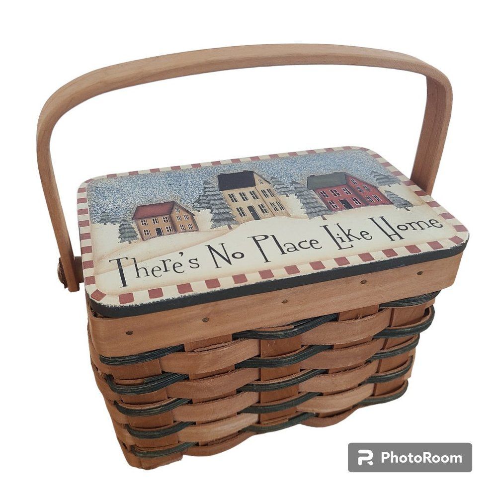 Vintage Crazy Mountain Basket There's No Place Like Home Artist Angela Anderson